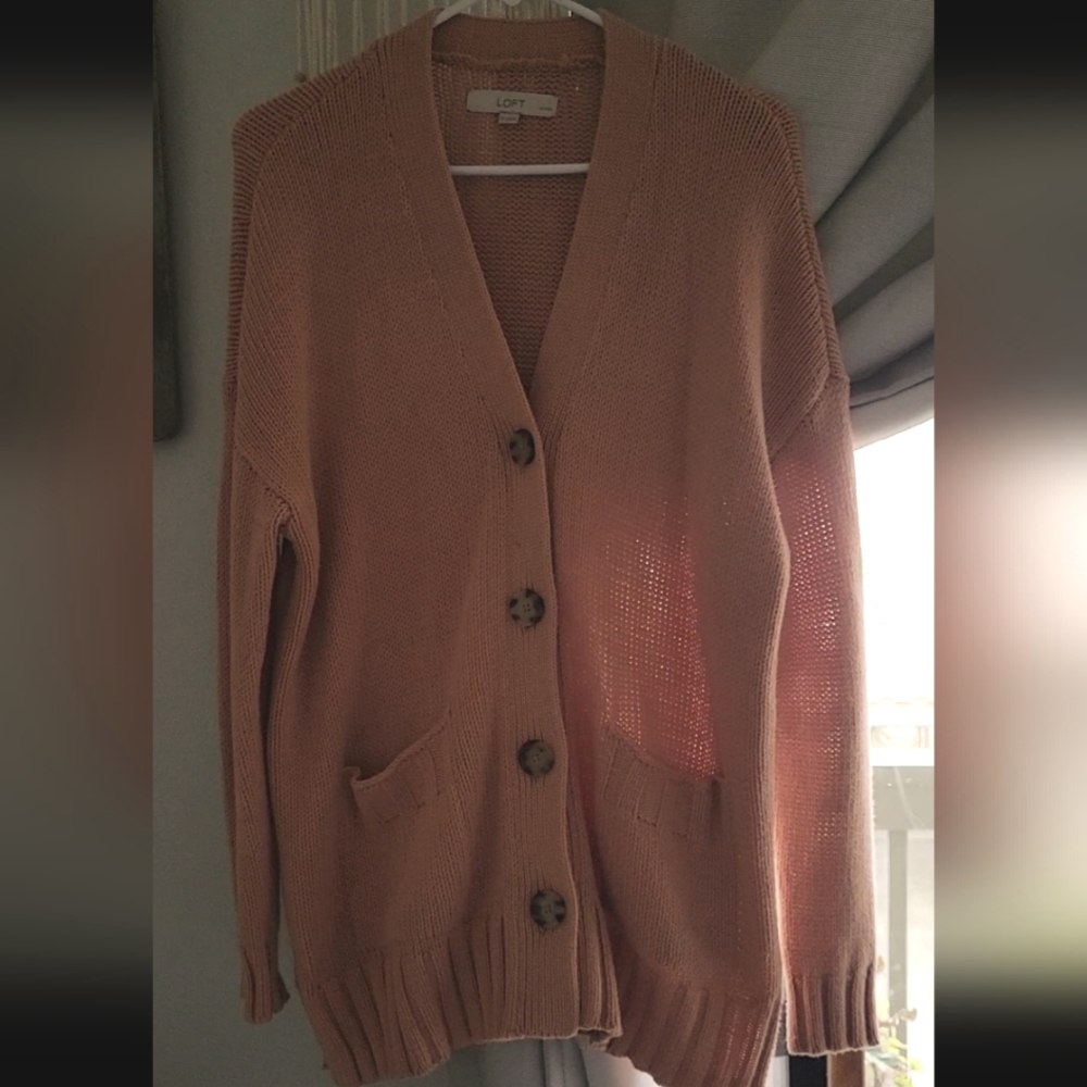 Loft dusty rose cardigan